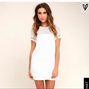 Lulus Iced Latte White Shift Dress